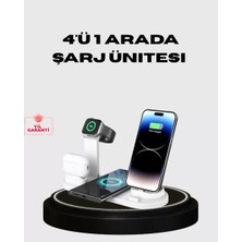 Nemere Ithalat Apple Uyumlu Kablosuz Şarj Istasyonu 4 Cihaz Destekli ve Hızlı Şarjlı