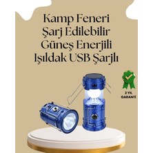 Nemere Ithalat Güneş Enerjili Katlanabilir Kamp Feneri – USB Şarjlı, Hafif ve Çok Fonksiyonlu