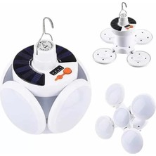 Nemere Ithalat 5 Kanatlı Bahçe Aydınlatma LED Askılı Solar Güneş Enerji USB Sarjlı