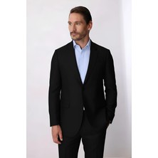 İGS Erkek Siyah Regular Fit Klasik Takım Elbise