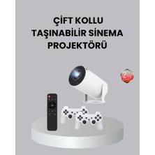 Nemere Ithalat 4K Wi-Fi 6 Projeksiyon Cihazı – 10.000+ Oyun Desteği, Kablosuz Bağlantı ve Çoklu Giriş Portları