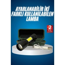 Nemere Ithalat LED Lamba El Feneri Küçük Taşınabilir USB Şarjlı Acil Durum Lambası