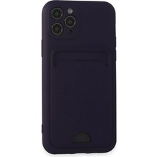 Mey Ithalat®   iPhone 11 Pro Kılıf Kelvin Kartvizitli Silikon - Derin Mor