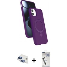 Marsilyan™- iPhone 11 Kılıf Iz Işık Koleksiyonu - Şeffaf Uv Polymer Nano Ekran Koruyucu + Pers Alüminyum Kamera Lens - Lt