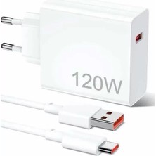 Nemere Ithalat 120W Şarj Aleti Hızlı Çift Turbo Şarj Aleti Seti Beyaz