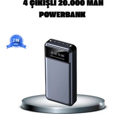 Nemere Ithalat Powerbank 20000 Mah 4 Çıkışlı Hızlı Şarjlı ve LED Göstergeli