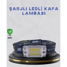Nemere Ithalat Kompakt LED Kafs Feneri USB Şarjlı Manyetik 2 Işık Modlu 215 Lümen