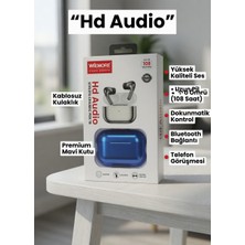 GUNKES Wıemore Hd Audio Premium Kablosuz Kulaklık - Mavi Kutu 108 Saat Pil