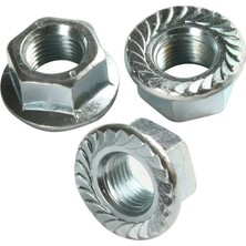 Nemere Altıköşe Flanşlı Somun M6 - 10 Adet