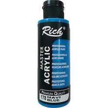 Rich Akrilik Boya 120 Cc Mavi 120-178 Yüzeylerde Mükemmel Yapışma Gücü ile Dayanıklı