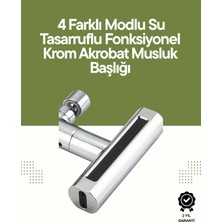 Nemere Krom Musluk Başlığı | 4'ü 1 Arada Su Çıkışı | Kolay Montajlı