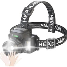 Nemere Sensörlü Cree Tg LED Şarjlı Kafa Lambası Güçlü Aydınlatma Profesyonel Kullanım WT-625