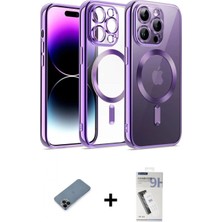 Marsilyan™- iPhone 12 Pro Kılıf Nova Işık Özel Seri - Şeffaf Uv Polymer Nano Ekran Koruyucu + Shine Kamera Lens Koruma Cam - Sh
