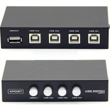 Alfais 4569 4 Port USB Yazıcı Printer Switch Çoklayıcı Çoğaltıcı Kolay Yönetim ve Bağlantı Özellikleri