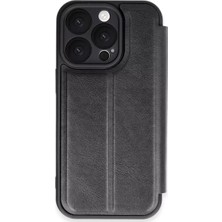 Mey Ithalat®   iPhone 16 Pro Max Kılıf Flip Cover - Siyah