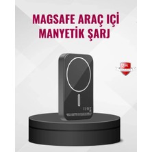 Nemere Ithalat Magsafe Araç Telefon Tutucu 15W Hızlı Şarj Type-C Girişli
