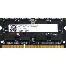 Turbox Evorion X 8GB DDR3 1600MHZ Notebook Ram Oyun ve Tasarım Uyumlu Yüksek Performans