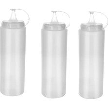 Colezium Şeffaf Sos Şişesi - 1000ML Dev Boy 3 Adet
