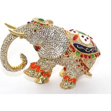 Nemere İthalat Swarovski Taşlı Tekli Fil Figürü Model 6 Nemere Ithalat