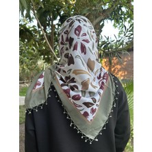 Sümeyye Çeyiz El Emeği Boncuk Oyası Yazma Tülbent Yemeni El Işi Boncuklu Yazma 100X100 cm