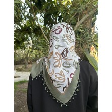 Sümeyye Çeyiz El Emeği Boncuk Oyası Yazma Tülbent Yemeni El Işi Boncuklu Yazma 100X100 cm