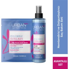 Urban Care Hyaluronic & Collagen Ekstra Dolgunlaştırıcı Sıvı Saç Bakım Kremi ve Maske 2'li Set-Vegan