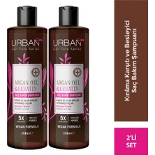 Urban Care Argan Oil &Keratin Besleyici ve Kırılma Karşıtı Saç Bakım Şampuanı 350 ml x2