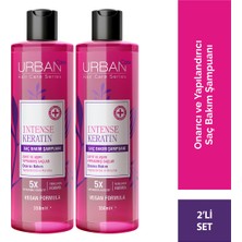 Urban Care Intense Keratin Yoğun Hasar Onarıcı Saç Bakım Şampuanı-350ml-vegan x2