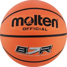 Molten B7R2-T Kauçuk 7 No Basketbol Topu Turuncu Renkli Yüksek Performanslı Dış Mekan Kullanımı