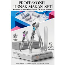 Transformacion Profesyonel Tırnak Makası Seti Karbon Çelik Batık Kalın Tırnak Makası ve Cam Törpü 718241