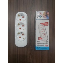 Ars 3'lü Klemensli Topraklı Grup Priz