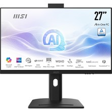 MSI MODERN AM273QP AI 1UM-419XEU Intel Ultra 7 155H 16GB 1TB SSD Freedos Siyah 27" All In One Bilgisayar