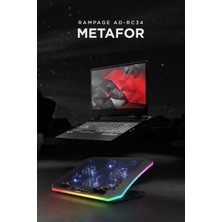 Rampage AD-RC34 Metafor Rgb 6 Fanlı Telefon Tutuculu Rgb Işıklı 15-17 Notebook Soğutucu Stand