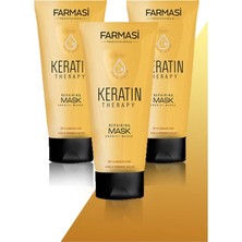 Farmasi Professional Onarıcı Saç MASKESI 3 Parça 200 ML Keratinli Canlandırıcı Saç Bakımı 138690131107901