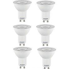 Sylvania 6 Adet 4.2W GU10 LED Ampul Çanak Ampul Sylvania Günışığı 3000 Kelvin