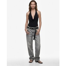 Koton Sırt Dekolteli Degaje Yaka Bodysuit