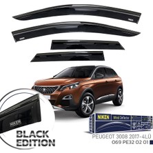 Peugeot 3008 Cam Rüzgarlığı Siyah Kromlu Black Edition Niken 2016+
