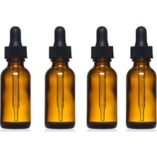 Plazma Cam Damlalıklı Amber Şişe 30 ml x 4 Sızdırmaz Kapaklı ve Kolay Kullanımlı