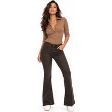 Kadın Ispanyol Paça Fit Jean Pantolon BGL-ST05451