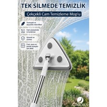 Cleova Üçgen Başlıklı Çekpas Özellikli Cam Temizleme Mop