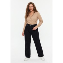 Kadın Yüksek Bel Wide Leg Denim Bol Pantolon BGL-ST05449
