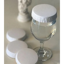 Asb Ambalaj Cam Bardak Kapağı, Otel Bardak Kapağı, Kağıt Bardak Kapağı Baskısız 80 mm 100 Adet