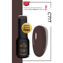 Cr-Oje Kalıcı Oje C717 - Kahverengi 5 ml