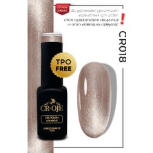 Cr-Oje Kalıcı Oje Korean Cat Eye, Kristal Efektli Manyetik Cat Eye / Kedi Gözü CR018 (12 ML)