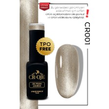 Cr-Oje Kalıcı Oje Korean Cat Eye, Kristal Efektli Manyetik Cat Eye / Kedi Gözü CR001 (12 ML)