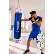 120 cm x 32 cm Dolu Mavi-Siyah Boks Torbası + Tavan Askı Kancası