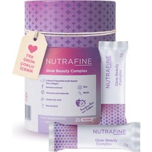 Nutrafine Glow Beauty Complex – Resveratrol, Biotin, Hidrolize Balık Kolajen Tripeptit ve Hyaluronik Asit Içeren Cilt & Güzellik Takviyesi