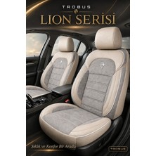 Trobus Dacia Logan 2007-2012 Uyumlu Lion Serisi 2+1 Ticari Tay Tüyü Bej Koltuk Kılıfı