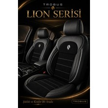 Trobus Ford Tourneo Connect 2022 Uyumlu Lion Serisi 2+1 Ticari Tay Tüyü Siyah Beyaz Koltuk Kılıfı