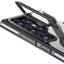 Assess Store Galaxy S25 Ultra Kılıf M-Safe Şarj Özellikli Wlons Standlı Efsane Kapak Gri